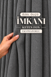 Keten Fon Perde Brillant Marka 1/3 En Sık Pile - K.GRİ