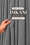 Keten Fon Perde Brillant Marka 1/3 En Sık Pile - Gri Antrasit - Kod- 18498 Keten Fon Perde Brillant Marka 1/3 En Sık Pile - Gri Antrasit - Kod- 18498