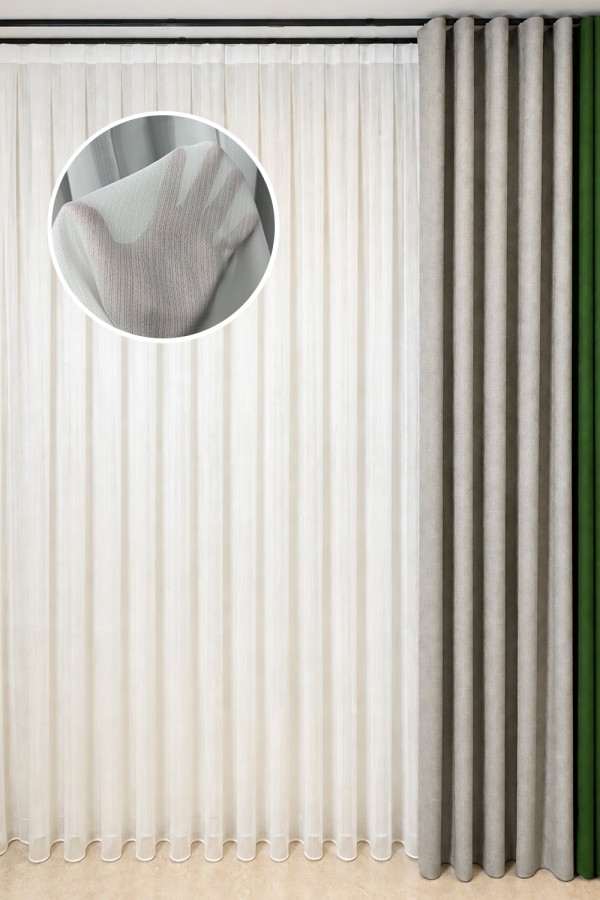 Nergis simli Ağır Gramajlı 1/3 Sık Pileli Tül Perde Ütü İstemeyen En Çok Satılan
