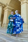 Alya Desenli Elbise - Mavi